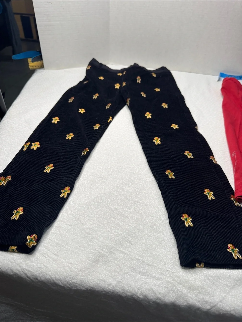 Blueberi Boulevard Red & Black Gingerbread 2 pcs pant set embroidered design 6